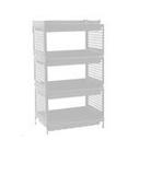 Prateleira estante organizador retangular com 4 bandejas 70x40x28cm - Elloplas