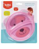 Pratinho Bebê Com Divisória Ursinho Rosa - Buba - Buba toys