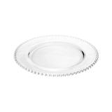 Prato 27 cm de cristal transparente Pearl Wolff - 2671