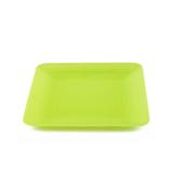 Prato Acrílico Quadrado Amarelo Neon 21 cm 01 unidade Bezavel - Festabox