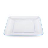Prato Acrílico Quadrado Cristal Neon 26 cm 01 unidade Bezavel - Festabox