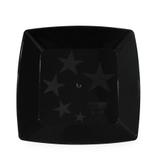 Prato Acrílico Quadrado Preto 21 cm 10 unidades Plastilânia