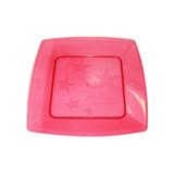Prato Acrílico Quadrado Vermelho 15cm 10 unidades Plastilânia