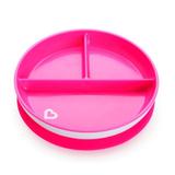 Prato com Divisórias e Ventosa Rosa - Munchkin