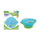 Prato com Ventosa Design Azul Lillo