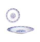 Prato De Melamina Fundo Retro Blue 22,2Cm De Ø - Fu xing