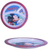 Prato de melamina infantil redondo com 3 divisórias mickey - Daiwa/gedex