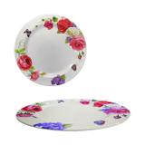 Prato de Melamina Raso Floral 28 cm de Ø - Util Goods