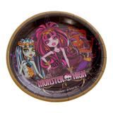 Prato de Papelão Descartável Monster High 13 Desejos com Ø19 Pacote com 8 Unidades Regina
