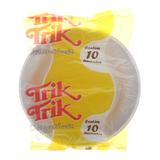 Prato de Plástico Descartável Branco Ø 20cm com 10 Unidades Trik Trik