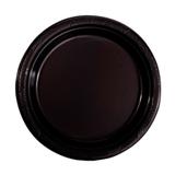 Prato de Plástico Preto Colorline 18cm 10 unidades SilverPlastic