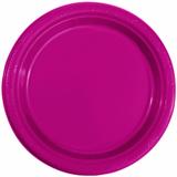 Prato de Plástico Rosa Pink Colorline 22cm 10 unidades