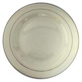 Prato de Porcelana de Mesa Raso Filete Dourado 27CM PR10U YAZI