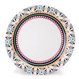 Prato de Porcelana Raso Decorado Luiza Biona Oxford - 26 Cm