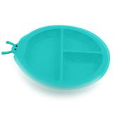 Prato de silicone com divisória e tampa Girotondo Joaninha