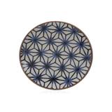 Prato de Sobremesa em Cerâmica Asanoha Colors 20cm Azul - Casa etna