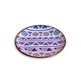 Prato de Sobremesa em Cerâmica Navajo 21cm Azul - Casa etna