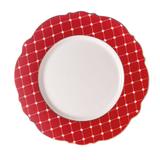 Prato De Sobremesa Natal 20Cm Branco - Cromus