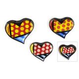 Prato de Vidro Romero Britto Conjunto C/3 Trevisan Concept