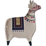 Prato Decorativo de Cerâmica Lhama 15,5cm x 19,4cm x 3cm Urban Branco