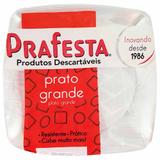 Prato Descartável 21cm Cristal Prafesta 10 Unidades