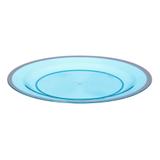 Prato Descartável de Luxo Linha Color Blue Decorplastic de 19 cm com 6 un.