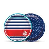 Prato Descartável Navy Marinheiro 18cm 8 unidades Cromus