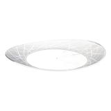 Prato Descartável Oval Cristal Grande 24,5cm x 21cm com 10 Unidades Prafesta
