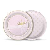 Prato Descartável Princesa Vintage 21cm 08 unidades Cromus