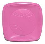 Prato Descartável Quadrado para Bolo Rosa 15cm c/10 - Trik Trik - Trik-trik