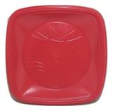 Prato Descartável Quadrado para Bolo Vermelho 15cm c/10 - Trik Trik - Trik-trik