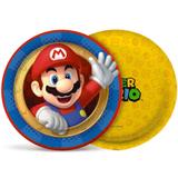Prato Descartável Super Mario Bros 18cm 08 unidades - Cromus