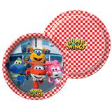 Prato Descartável Super Wings 08 unidades Festcolor