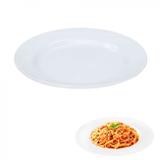 Prato Fundo 25 Cm em Melamina / Plastico Branco 1 Unidade Ecos