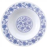 Prato Fundo 25cm em Melamina/Plastico Decorado Branco Fuxing