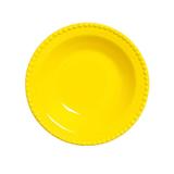 Prato Fundo Bolinha Amarelo Real 6 Peças Scalla