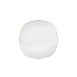 Prato fundo quadrado em porcelana DmBrasil Ouro 22cm 4222 - Dm brasil