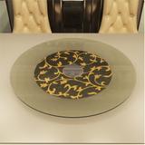Prato Giratório 60 cm Em Vidro Temperado 08 mm Com Base Em MDF De 15 mm Pratice Impress - Ides