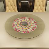 Prato Giratório 70 cm Em Vidro Temperado 08 mm Com Base Em MDF De 15 mm Pratice Impress - Ides