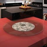 Prato Giratório 80 cm Em Vidro Temperado 06 mm Com Base Em MDF De 12 mm Pratice - Ides