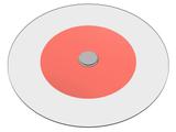 Prato Giratório de Mesa 100 cm em Vidro Temperado 6mm - Cor Living Coral - Maalu Decor - Ides
