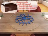 Prato Giratório de Mesa 110 cm em Vidro Temperado 8mm - Cor Princess Blue - Ides