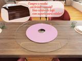 Prato Giratório de Mesa 50 cm em Vidro Temperado 6mm - Cor Sweet Lilac - Ides