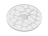 Prato Giratório de Mesa 50 cm em Vidro Temperado 8mm - Cor Branco - Maalu Decor - Ides