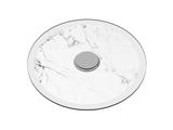 Prato Giratório de Mesa 50 cm em Vidro Temperado 8mm - Cor Carrara - Maalu Decor - Ides