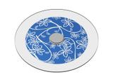 Prato Giratório de Mesa 60 cm em Vidro Temperado 6mm - Cor Princess Blue Floral - Maalu Decor - Ides
