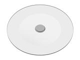 Prato Giratório de Mesa 60cm em Vidro Temperado 8mm - Cor Branco - Maalu Decor - Ides