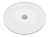 Prato Giratório de Mesa 70 cm em Vidro Temperado 6mm - Cor Branco - Maalu Decor - Ides