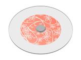 Prato Giratório de Mesa 70 cm em Vidro Temperado 6mm - Cor Living Coral Floral - Maalu Decor - Ides