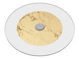 Prato Giratório de Mesa 90 cm em Vidro Temperado 8mm - Cor Travertino - Maalu Decor - Ides